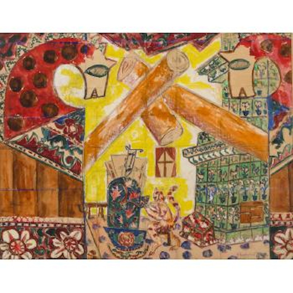 Stage design for Kikimora by Mikhail Larionov