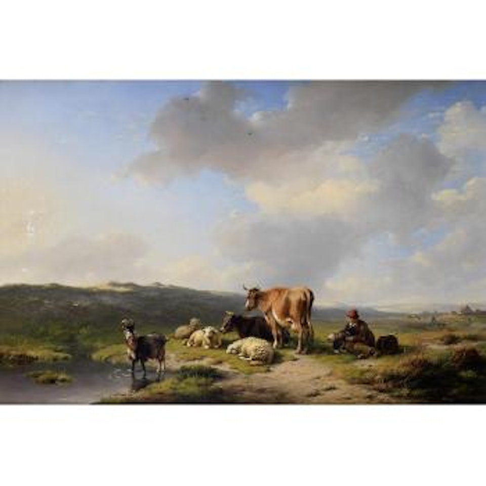 The home pasture by Eugène Joseph Verboeckhoven