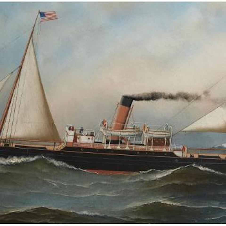 The S.S. Manhanset at sea by Antonio Jacobsen