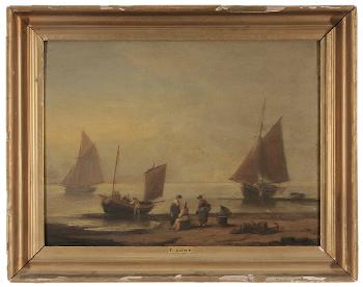 Fisherfolk on shore, Dover by Thomas Luny