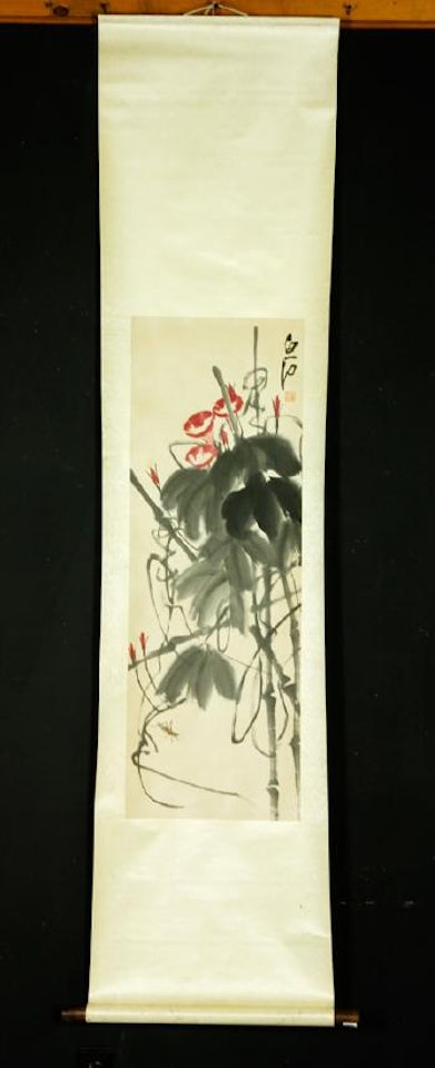 Bamboo and flowers by Qi Baishi