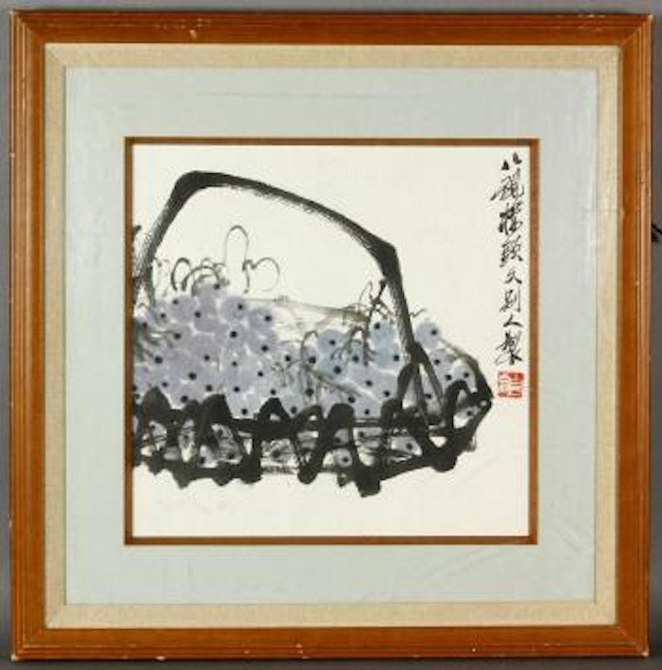 Basket of grapes by Qi Baishi