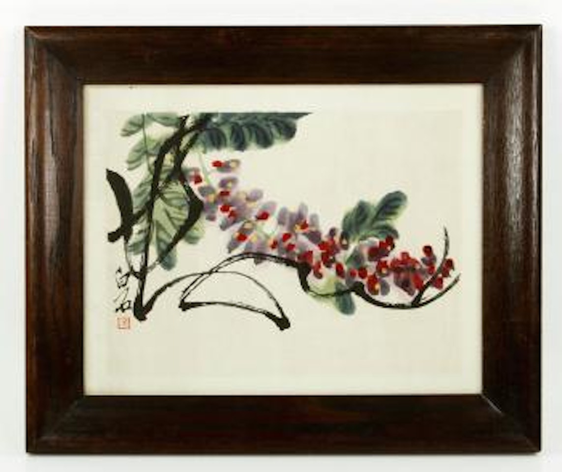 A wisteria branch by Qi Baishi