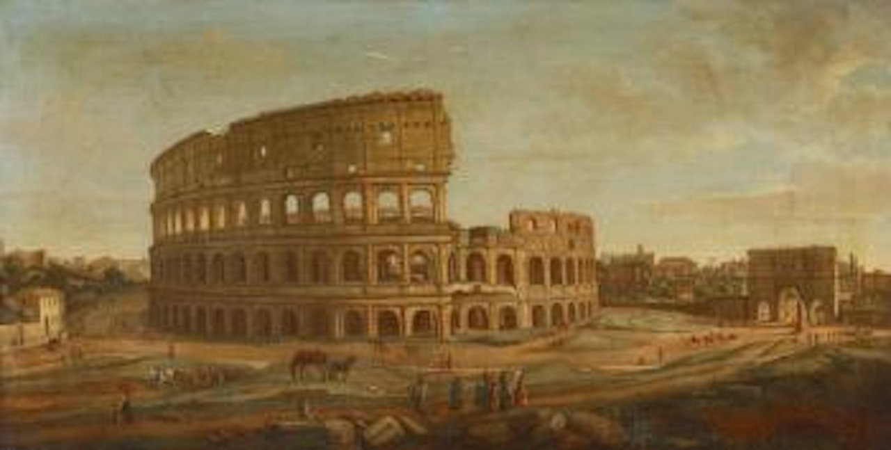 The Colosseum and the Arch of Constantine by Gaspar van Wittel