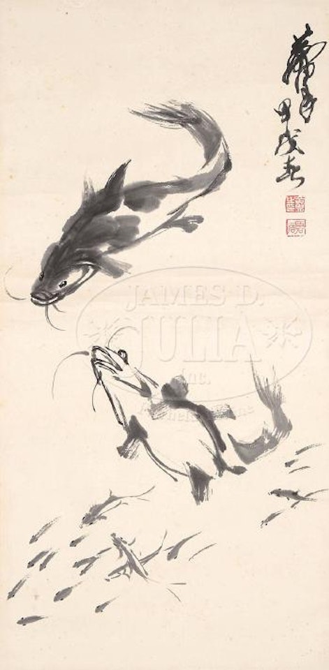 Fish in a pond by Huang Zhou