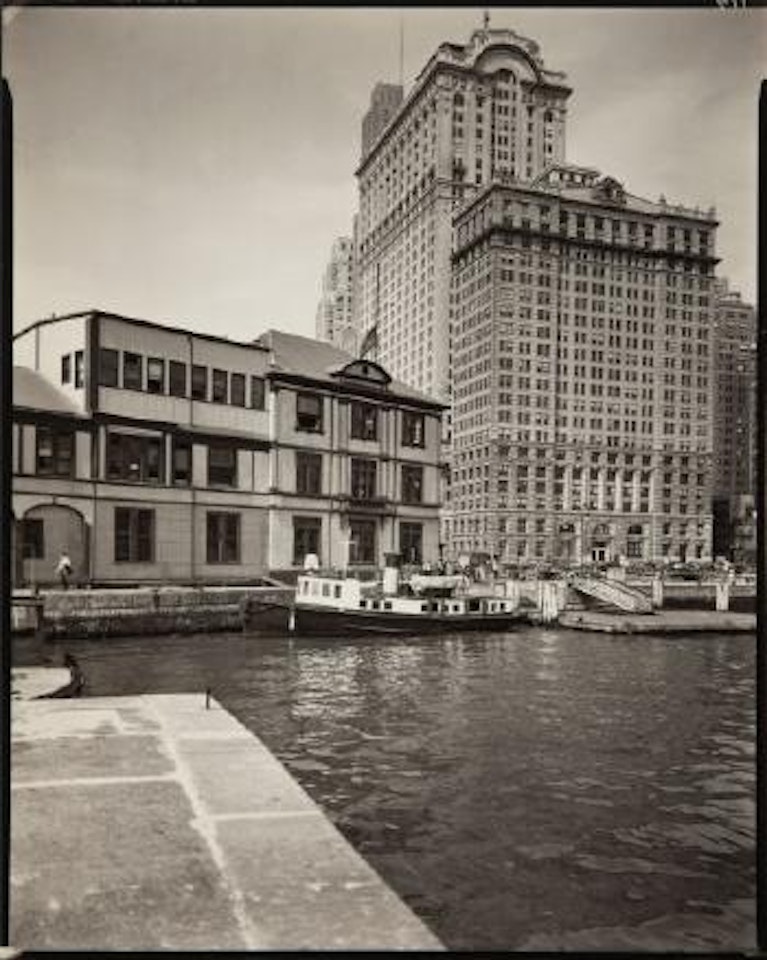 Battery, Foot of West Street , from Changing New York, May 12th, 1936 by Berenice Abbott