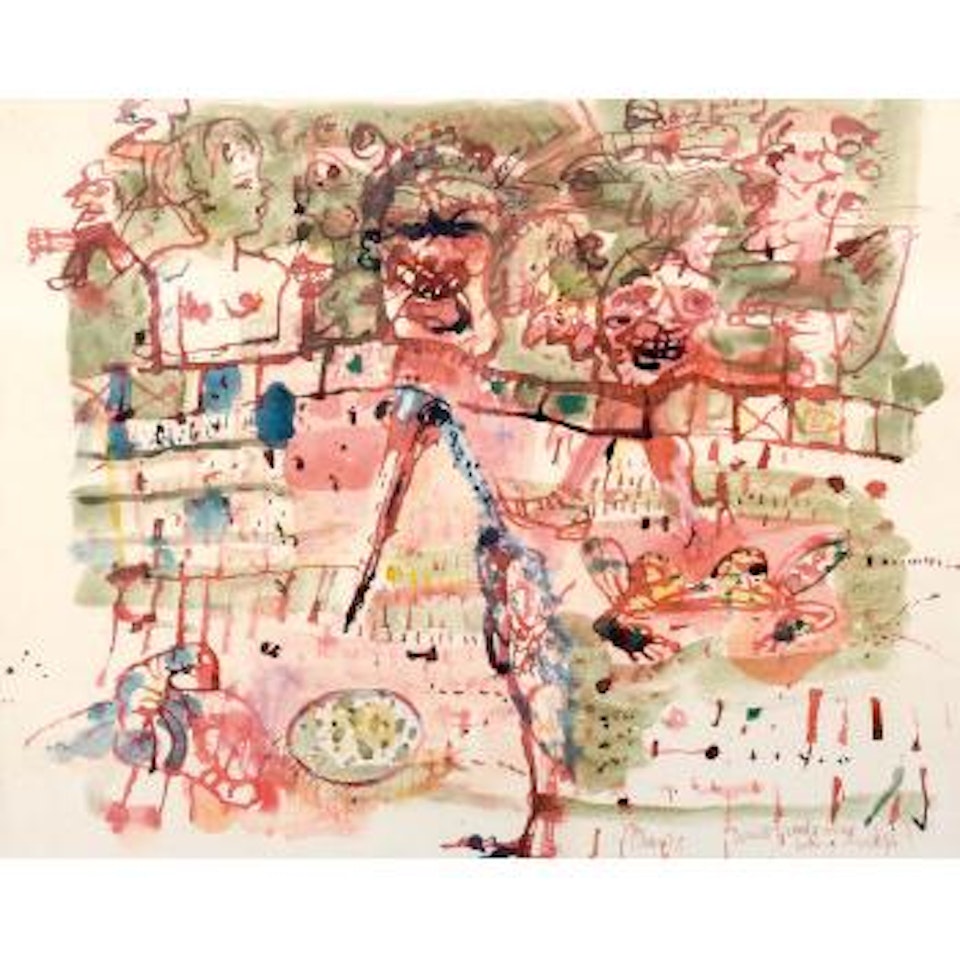 Donald Friend and Others Looking at Wildlife by John Olsen