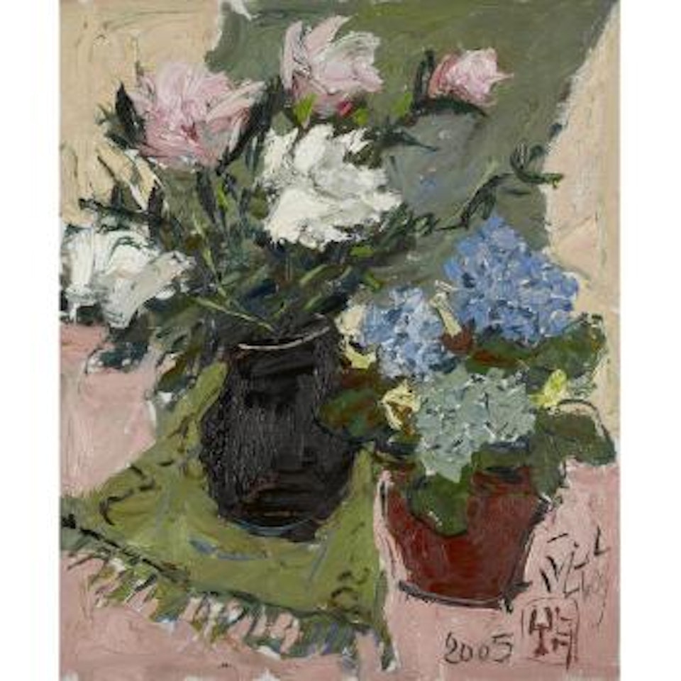 Peonies and Hydrangea by Pang Jiun