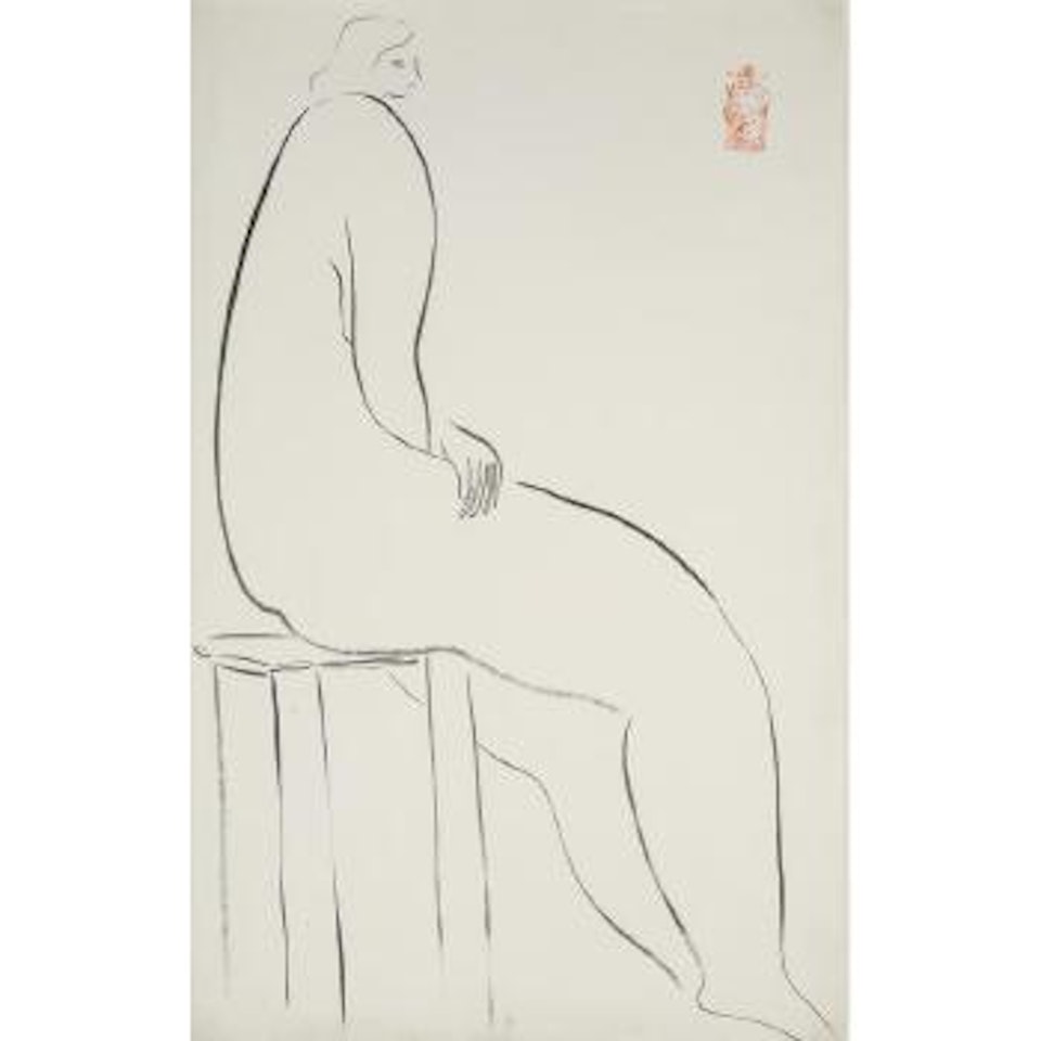 Nude on a Stool (Nu sur un tabouret) by Sanyu