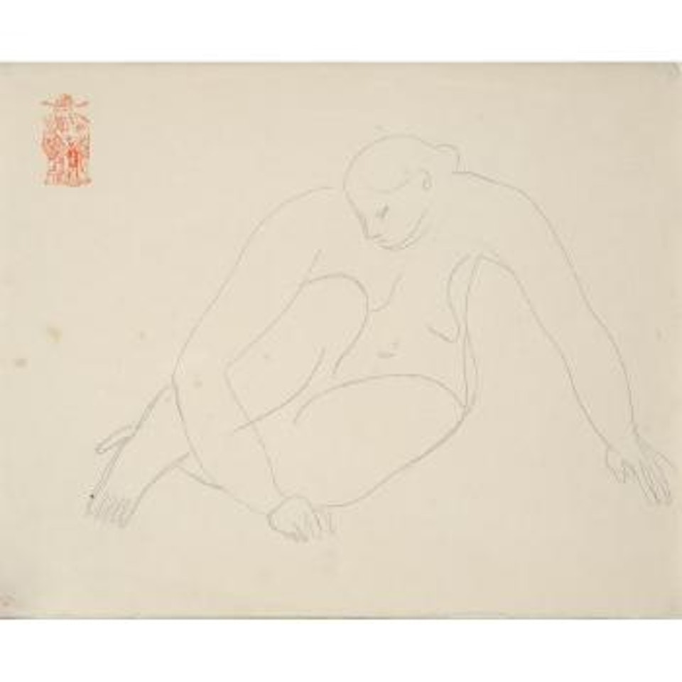 Seated Nude (Femme nue assise) by Sanyu
