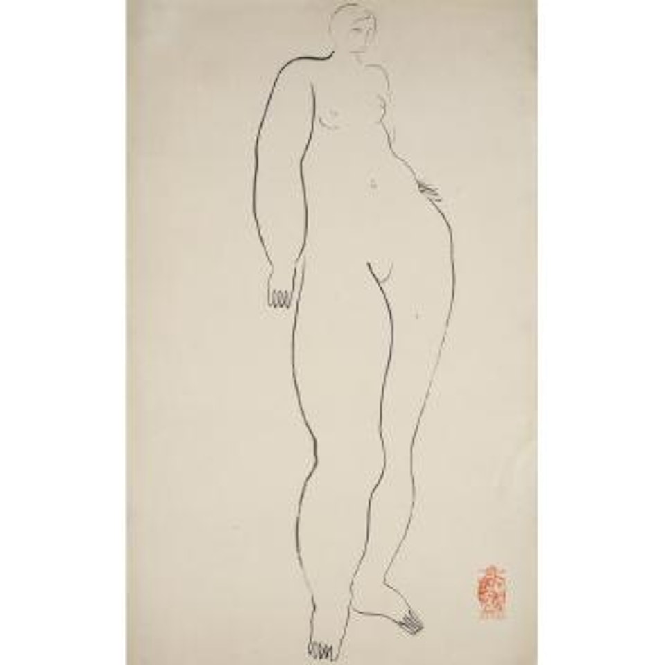 Standing Nude (Femme nue debout) by Sanyu
