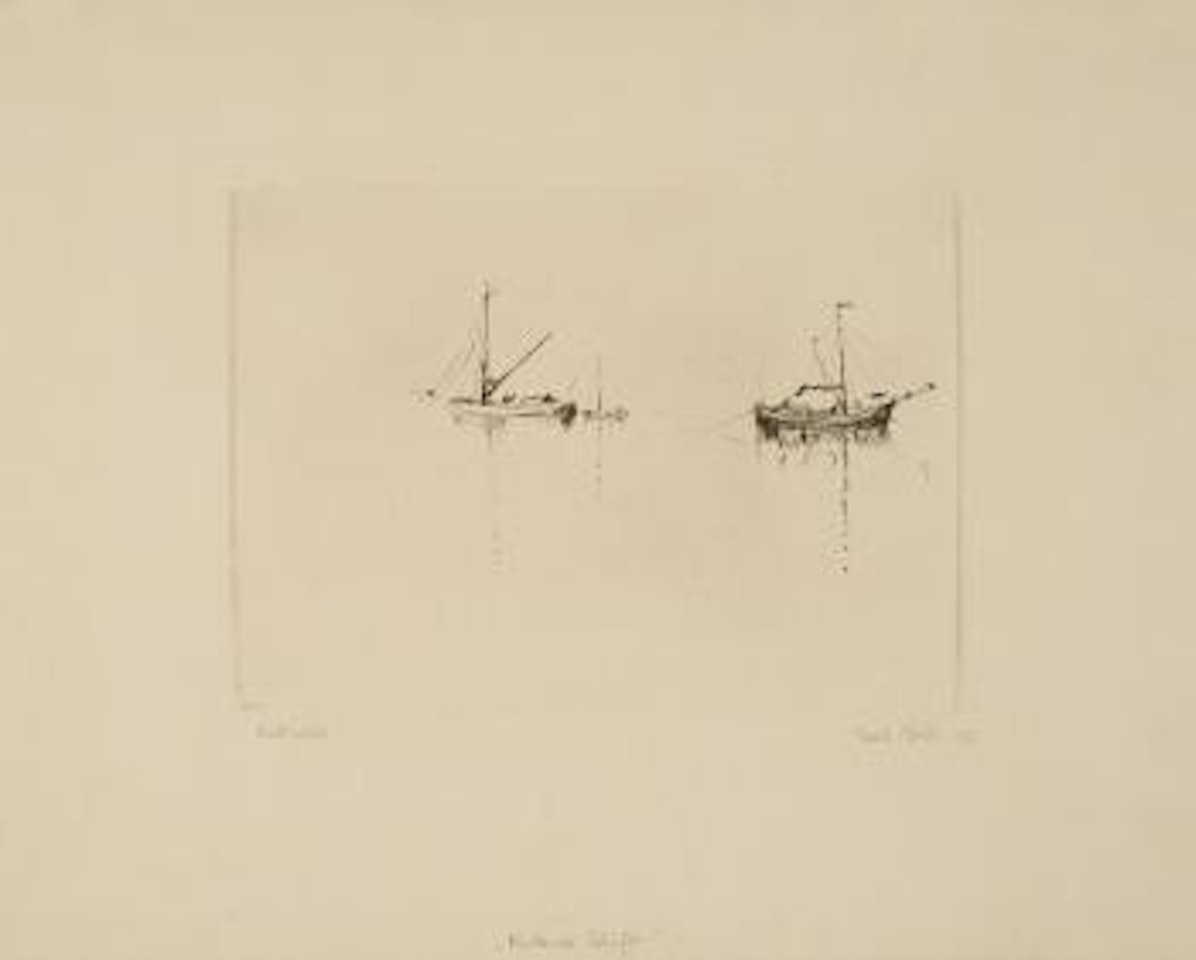 Ships Drifting (Ruhende Schiffe) by Emil Nolde