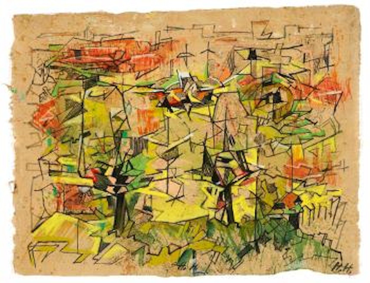 Auf Gelben Hintergrund by Hannah Höch