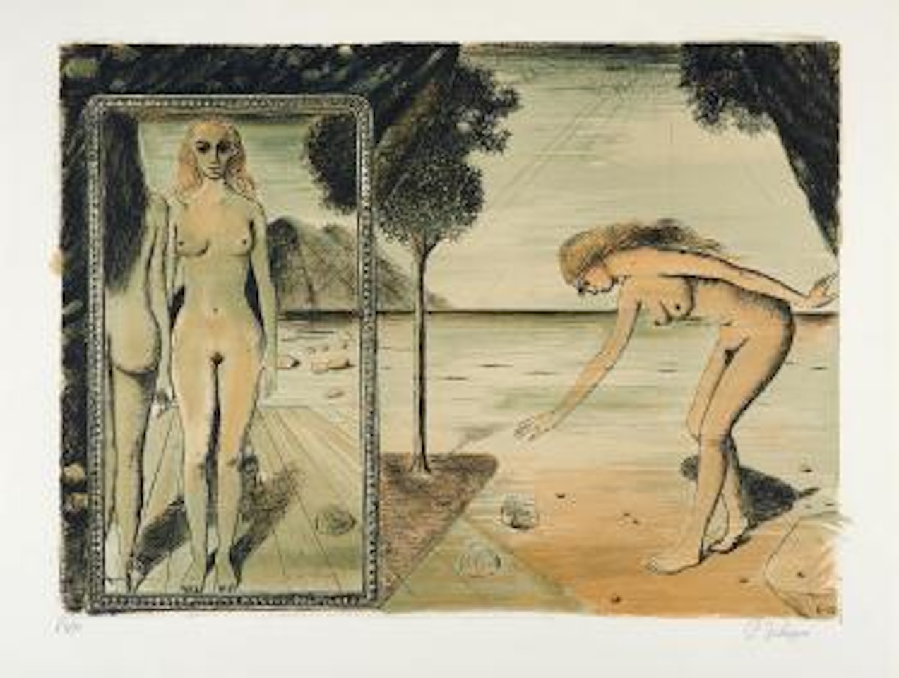 La Plage by Paul Delvaux
