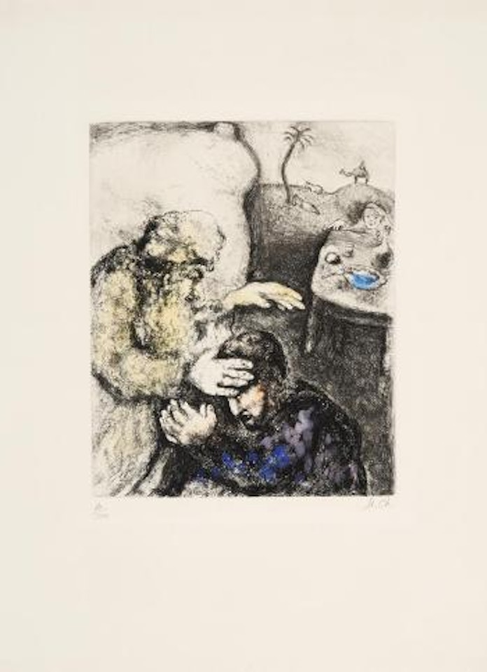 Jacob Béni Par Isaac by Marc Chagall