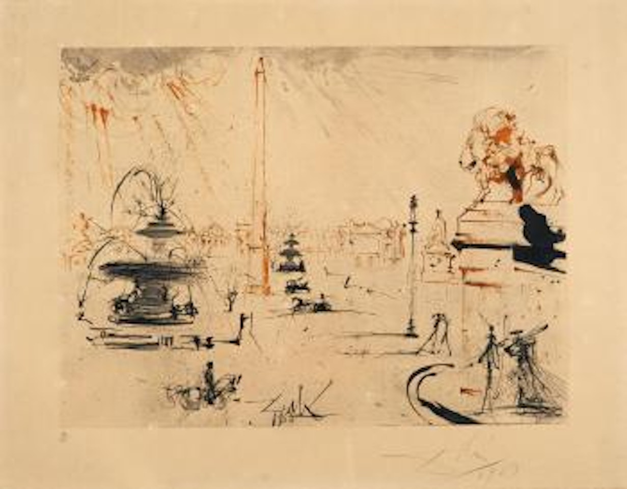 Place De La Concorde by Salvador Dali
