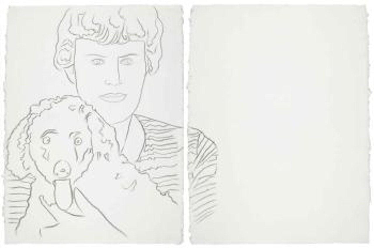 Woman with Dog by Andy Warhol