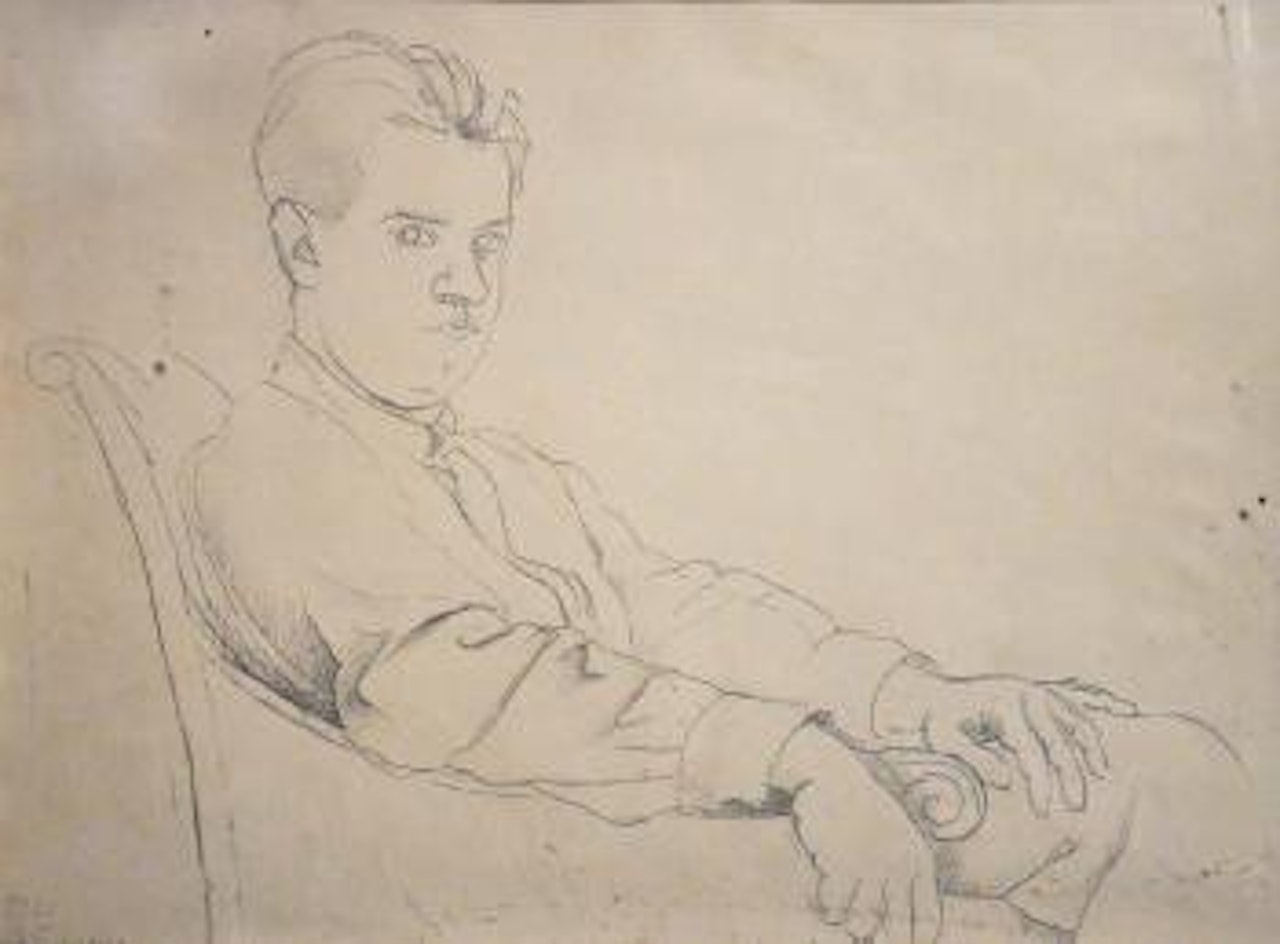Portrait d'homme assis by Roger de la Fresnaye