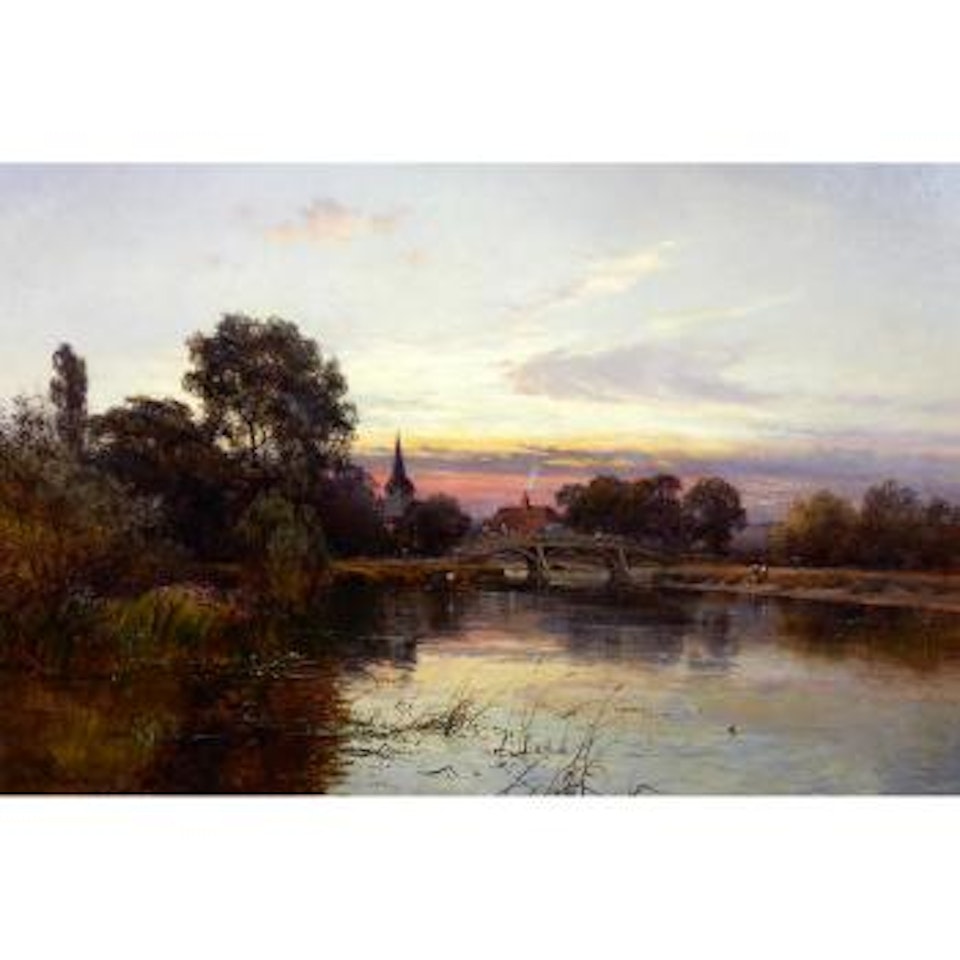 Shades of Evening. Nuneham on the Thames by Alfred de Breanski