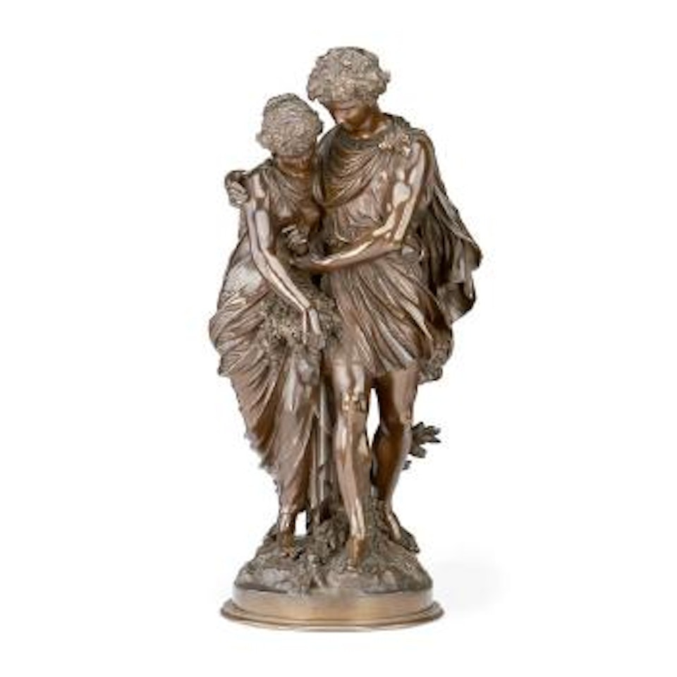 Courting couple by Mathurin Moreau