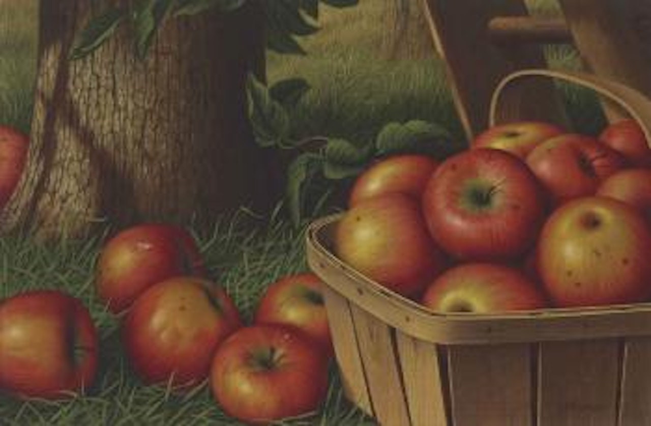 Still Life with Apples, Ladder and Tree by Levi Wells Prentice