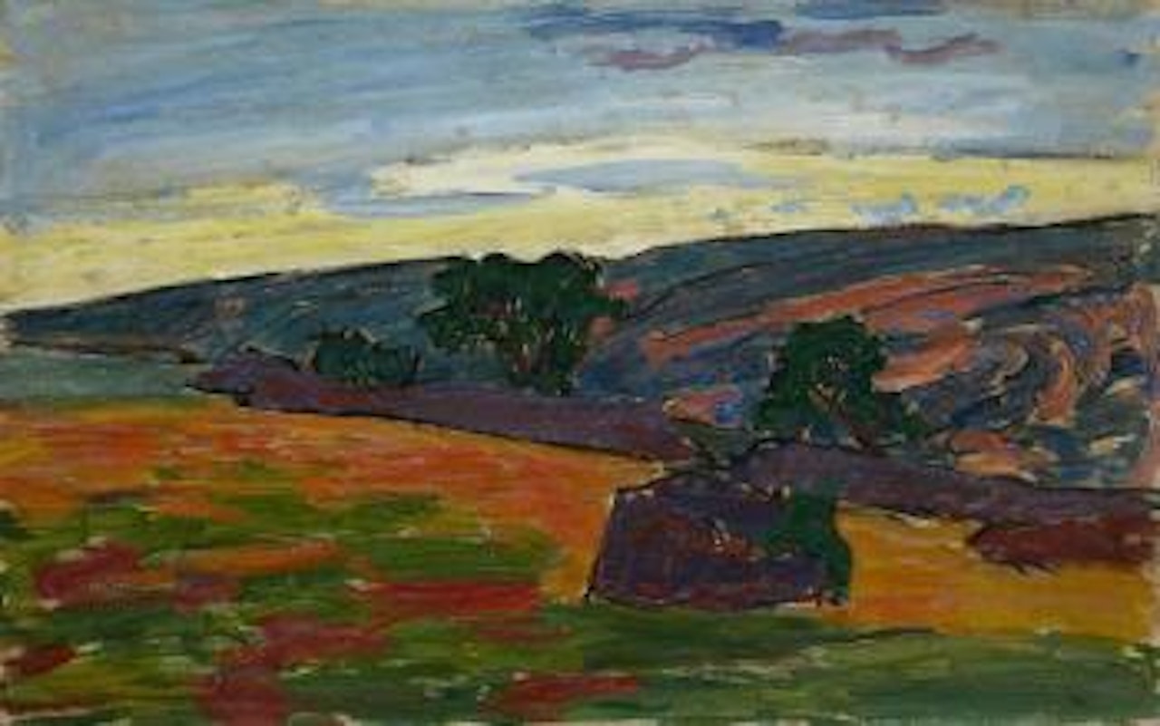 Paysage à Villes sur Auzon (Vaucluse) by René Seyssaud