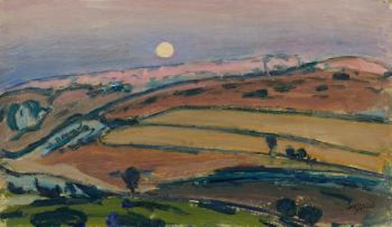 Lever de lune (Vaucluse) by René Seyssaud