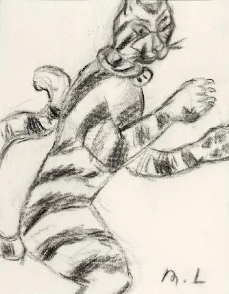 Chat tigré by Mikhail Larionov