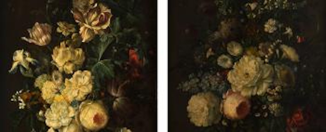 Pair of Still Lifes with Flowers by Dutch School