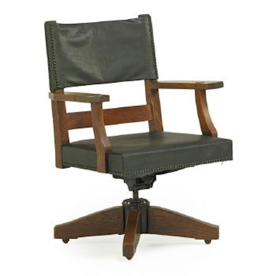 Swivel Office Chair by Gustav Stickley