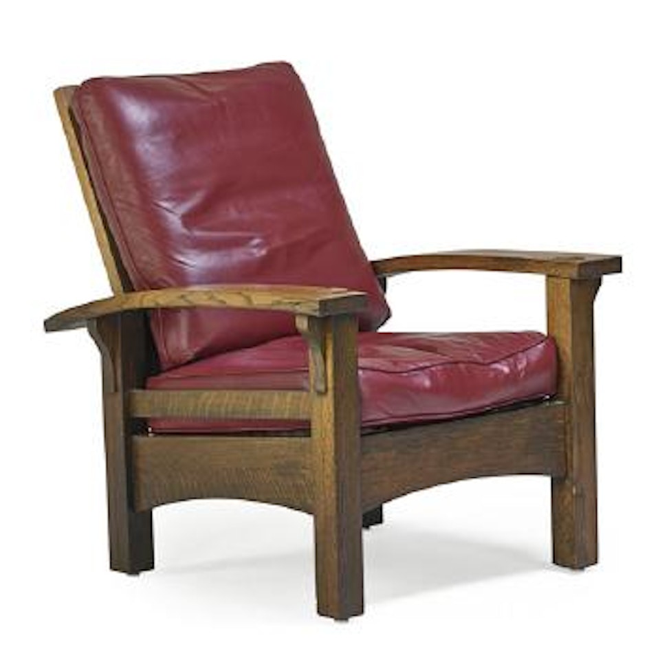 Bow Arm Morris Chair by Gustav Stickley