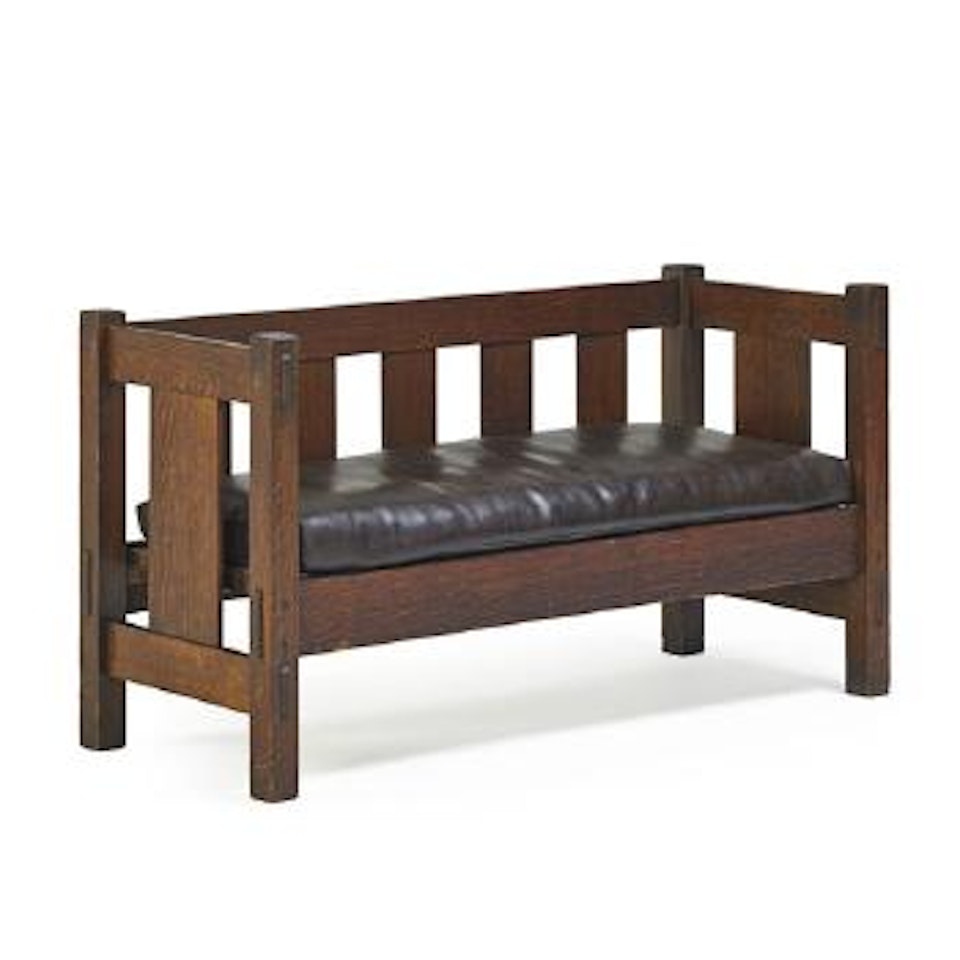 Hall Settee by Gustav Stickley