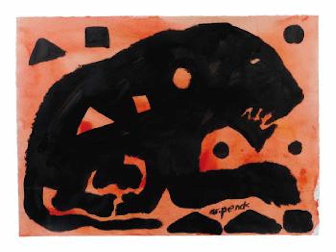 Lion Black by A.R. Penck