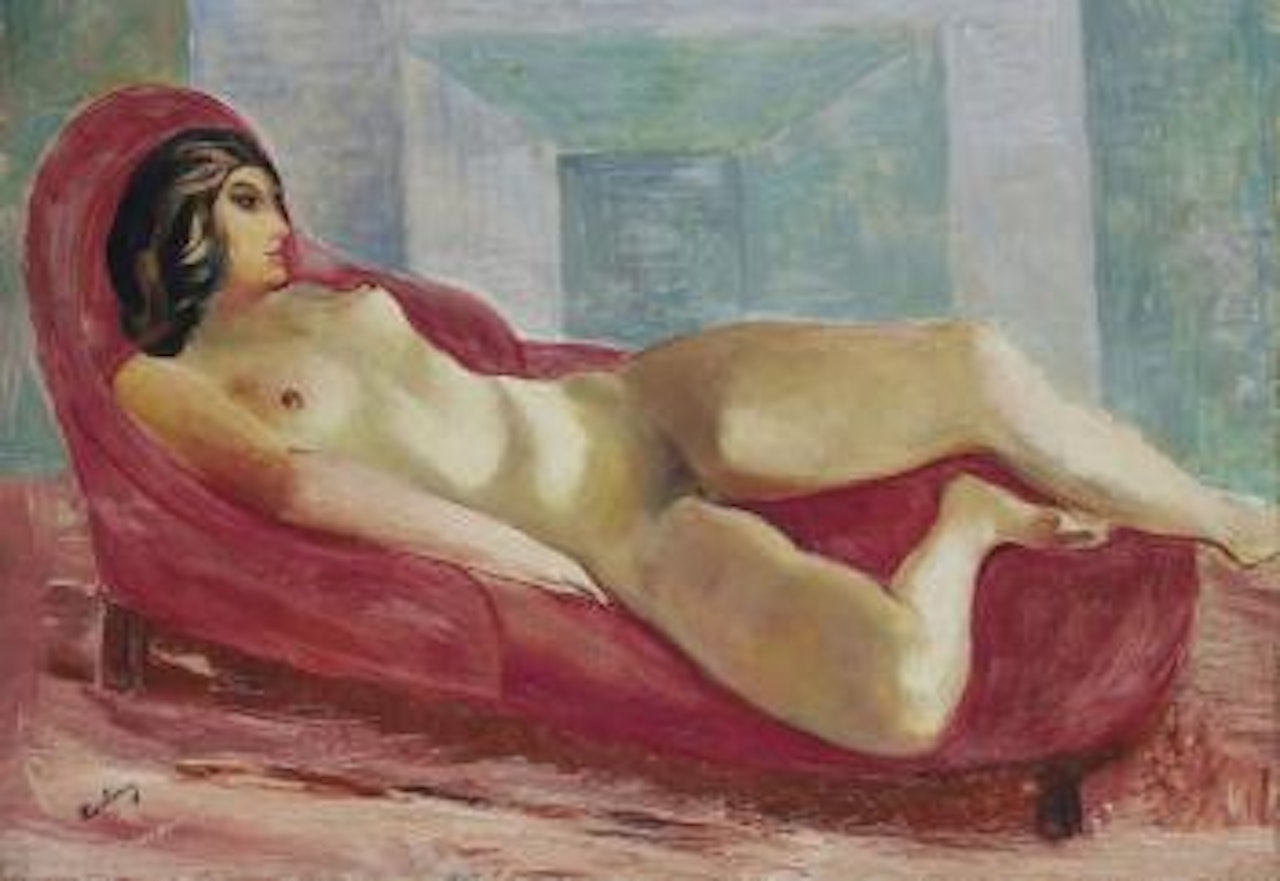 Nu sur le divan by Moïse Kisling