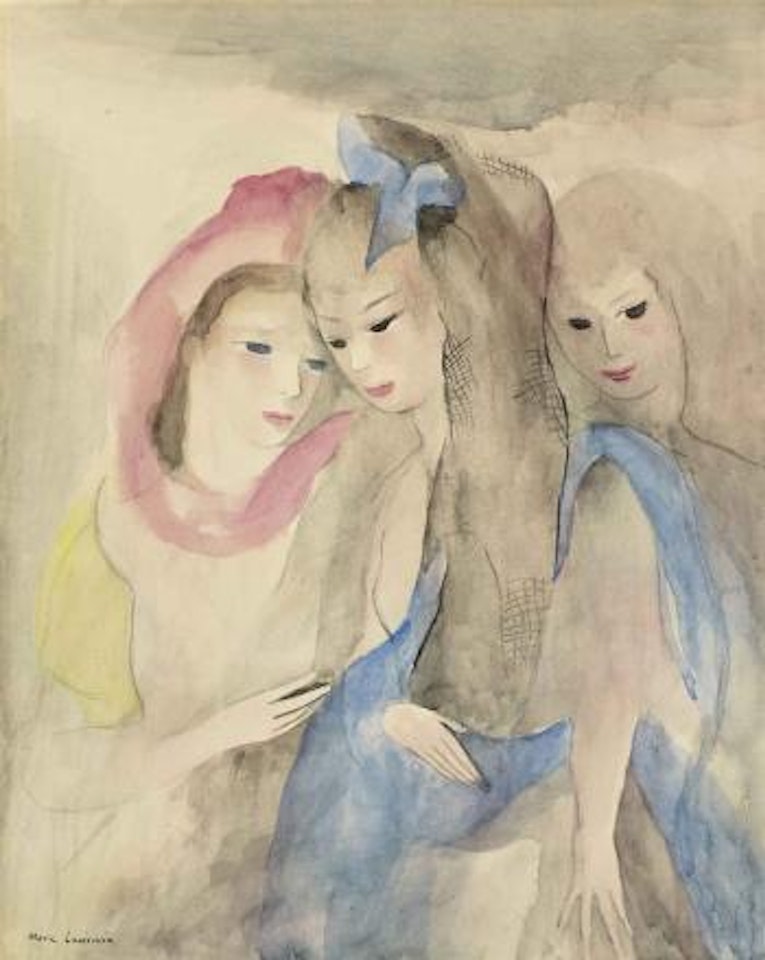 Trois jeunes femmes by Marie Laurencin