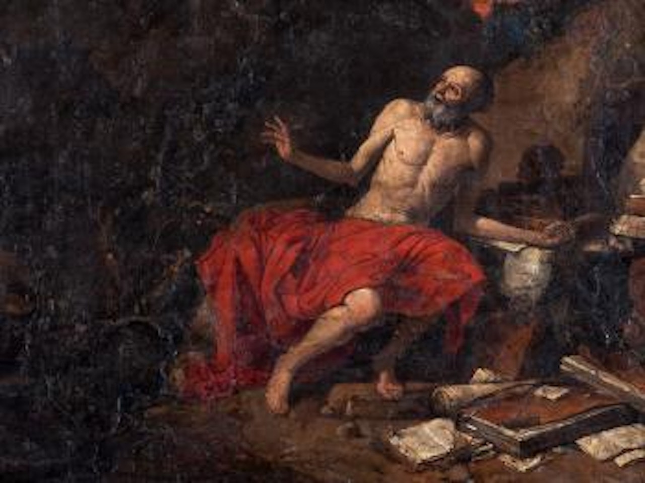 Jerome In The Wilderness by Jusepe de Ribera