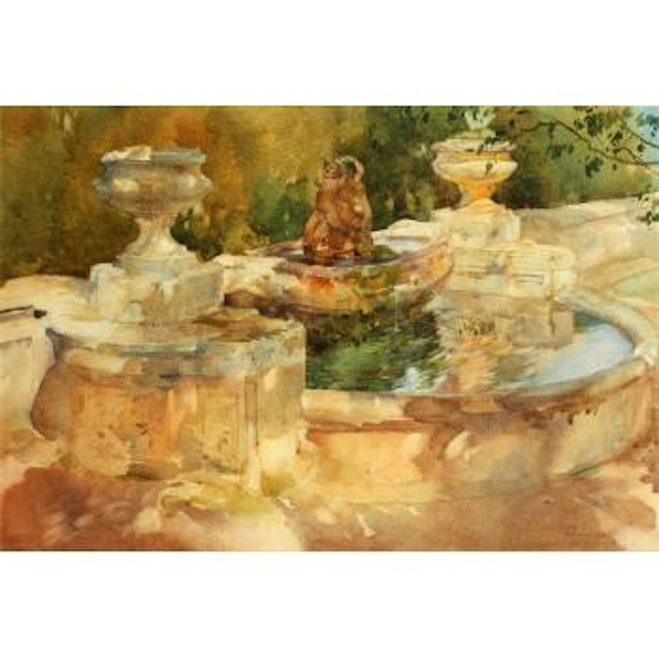 Fountain at Frascati by William Russell Flint