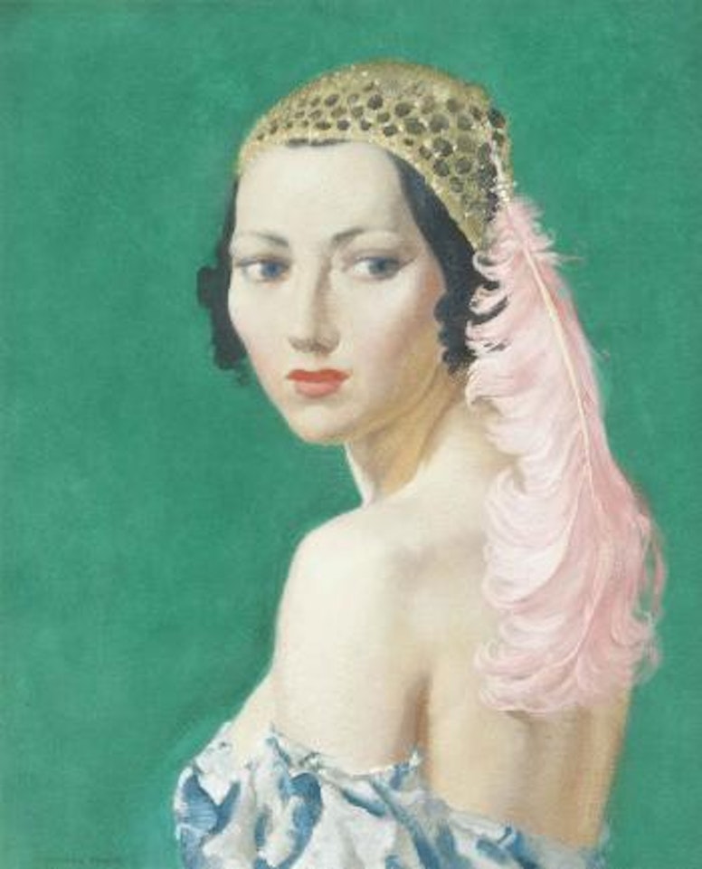 The pink feather by William Russell Flint