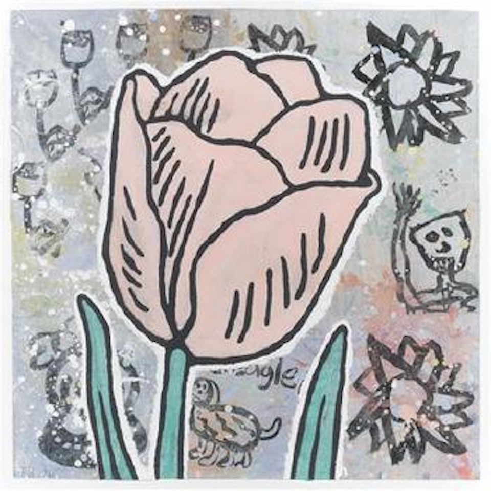 Pink tulip by Donald Baechler