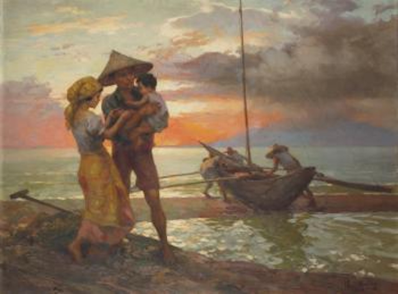 Sunset In Manila by Fernando Amorsolo