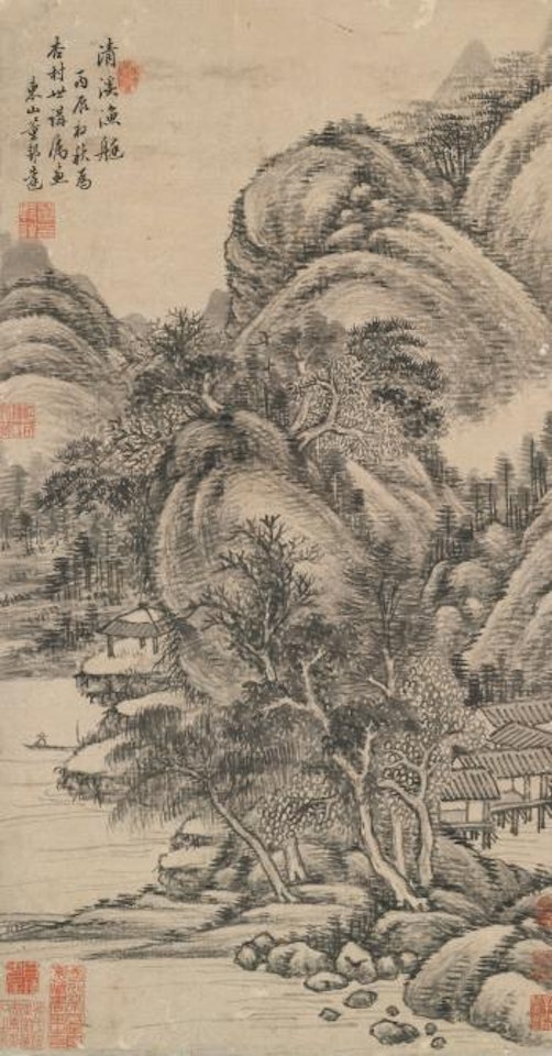 Fishing boat on a river by Dong Bangda