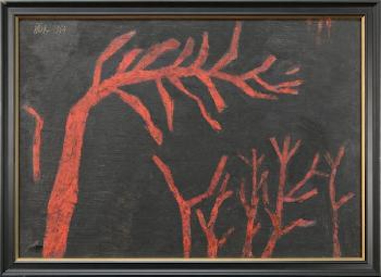 Red Trees by Sayed Haider Raza
