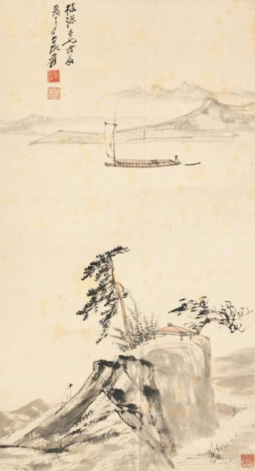 Lonely Fisherman by Zhang Daqian