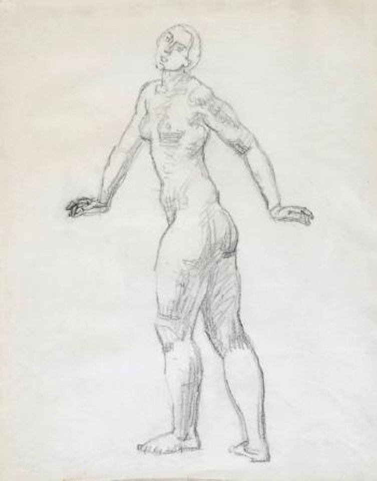 Stehender Frauenakt by Ferdinand Hodler