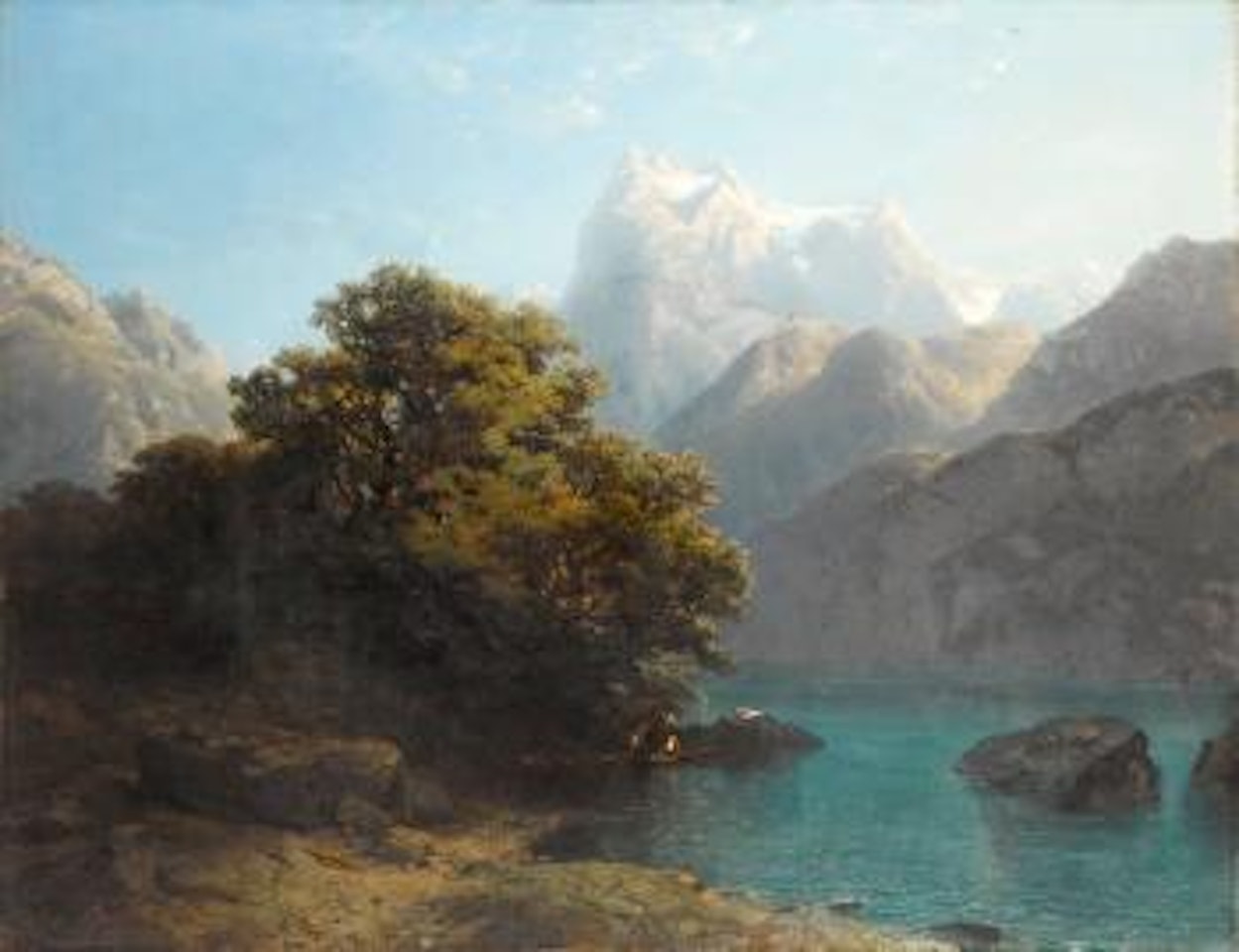 Urnersee mit Gitschen (Uri Rotstock) by Alexandre Calame