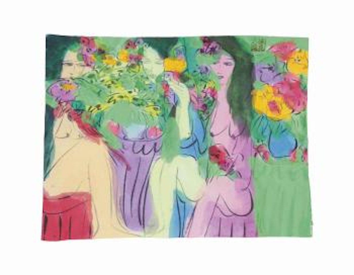 Three geishas by Walasse Ting