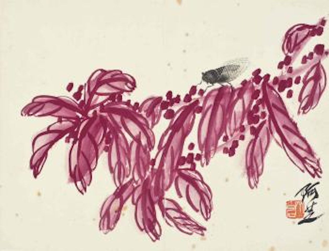 Cicada and amaranth by Qi Baishi