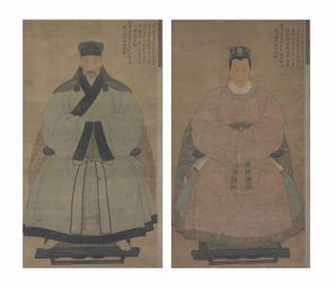 Portraits of Shen Zhou and His Wide by Chinese School
