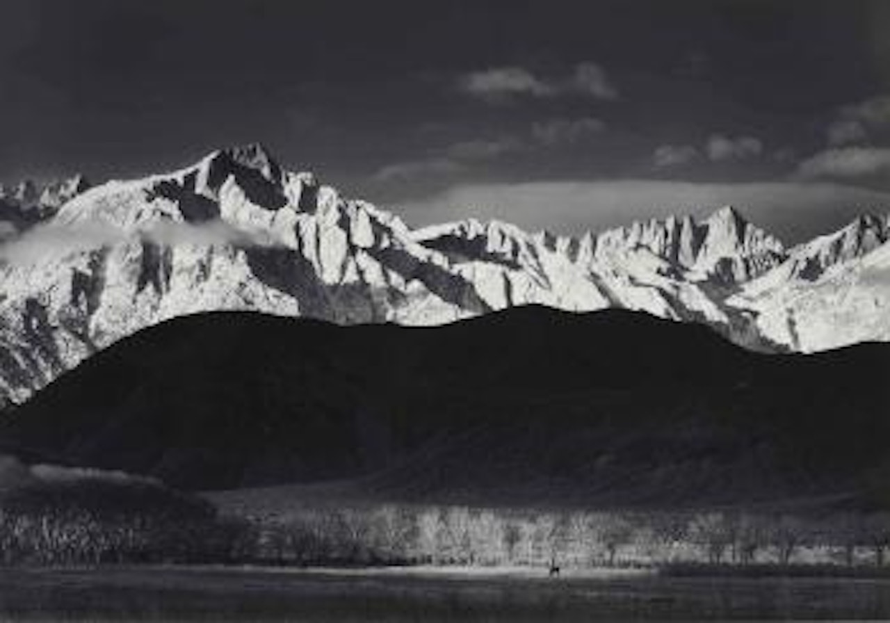 Winter Sunrise, Sierra Nevada from Lone Pine, California by Ansel Adams