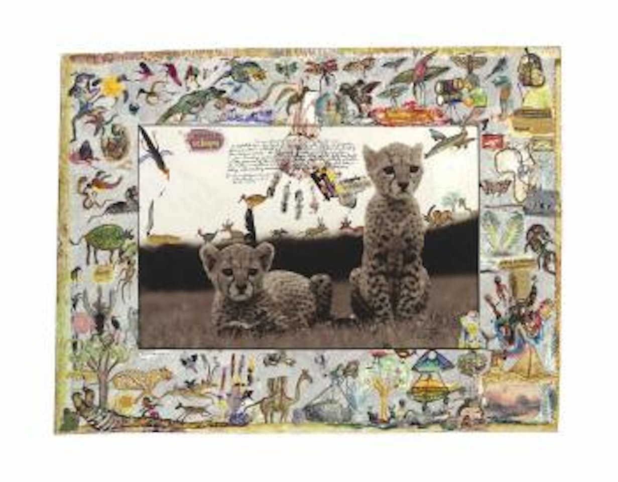 Orphaned cheetah cubs at feeding time, Mweiga, near Nyeri, Kenya, March 1968 by Peter Beard